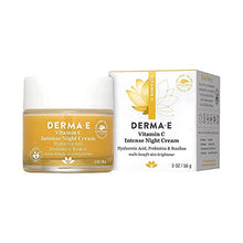 Load image into Gallery viewer, DERMA E Vitamin C Skincare Bundle – DERMA E Vitamin C Intense Night Cream (2 oz) and DERMA E Vitamin C Concentrated Serum (2 fl oz) – Brightening Anti-Wrinkle Face Cream and Serum