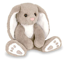 Load image into Gallery viewer, Bearington Boomer Plush Taupe and White Bunny Stuffed Animal, 10.5 inches