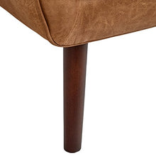Load image into Gallery viewer, Amazon Brand – Rivet Jamie Leather Mid-Century Modern Low Arm Accent Chair, 31"W, Cognac