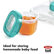 Load image into Gallery viewer, OXO Tot Baby Blocks Food Storage Containers, Teal, 2 Ounce