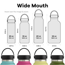 Load image into Gallery viewer, Hydro Flask Wide Mouth Flex Cap Bottle - Stainless Steel Reusable Water Bottle - Vacuum Insulated, Dishwasher Safe, BPA-Free, Non-Toxic