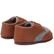 Load image into Gallery viewer, Kuner Baby Boys Brown Pu Leather +Canvas Rubber Sole Outdoor First Walkers Shoes (13.5cm(12-18months))