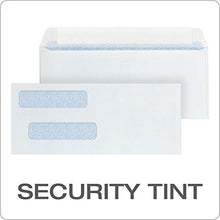 Load image into Gallery viewer, Quality Park #8 Double Window Security Envelopes for QuickBooks Checks, Redi-Strip Self Seal Closure, 3 5/8 x 8 11/16, 24 lb White, 500/Box (QUA50766)