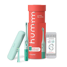 Load image into Gallery viewer, hum by Colgate Smart Battery Toothbrush Kit, Sonic Toothbrush Handle with 2 Refill Heads and Travel Case, Teal, Amazon exclusive