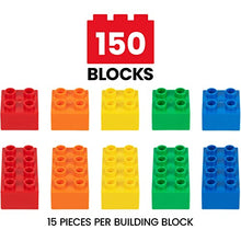 Load image into Gallery viewer, Prextex 150 Piece Classic Big Building Bricks | Large Toy Blocks | Compatible with Most Major Brands, STEM Toy Large Building Bricks Set for All Ages, Boys & Girls