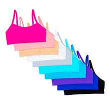 Load image into Gallery viewer, Alyce Intimates Seamless No Show Girls Sports Bra, Pack of 10