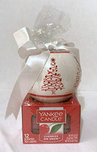 Load image into Gallery viewer, Yankee Candle New Holiday Tree Tealight Candle Holder and 12pc Cherries on Snow Tealight Candles Gift Set