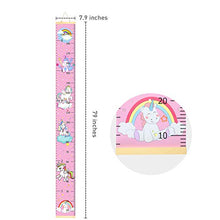 Load image into Gallery viewer, Sylfairy Growth Chart, Kids Wall Ruler Removable Height Measure Chart for Boys Girls Growth Ruler Unicorn Wall Room Decoration 79" x 7.9"(Pink Unicorn)