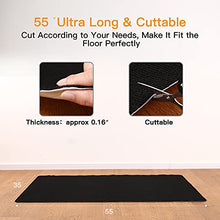 Load image into Gallery viewer, Office Chair Mat for Hardwood & Tile Floor, 55"x35" Computer Gaming Rolling Chair Mat, Under Desk Low-Pile Rug, Large Anti-Slip Floor Protector for Home Ofiice (Black)