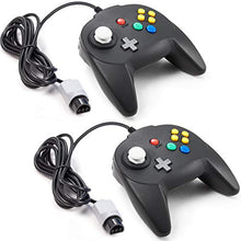 Load image into Gallery viewer, miadore 2 Pack Mini N64 Controller, Classic N64 Game Pad Joystick for N64 System Video Game Console (Black)