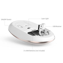 Load image into Gallery viewer, Wireless Keyboard Mouse, Jelly Comb 2.4GHz Ultra Slim Full Size Rechargeable Wireless Keyboard and Mouse Combo for Windows, Laptop, Notebook, PC, Desktop, Computer (White and Gold)