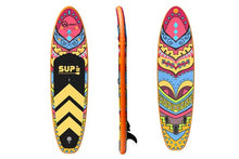 Load image into Gallery viewer, Super Deluxe Best Inflatable Stand-Up Paddle Board (Doodle Design) Inflated Size at 320x81x15cm, Inner Rail Layer for an Extra airtight Seal, Composite Coating with a Heavy-Duty PVC Layer