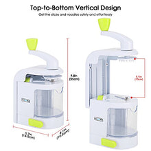 Load image into Gallery viewer, Spiralizer Vegetable Slicer (4-in-1 Rotating Blades) Heavy Duty Veggie Spiralizer with Strong Suction Cup, Zucchini Spiral Noodle/Zoodle/Spaghetti/Pasta Maker ( Recipe Book and Cleaning Brush)