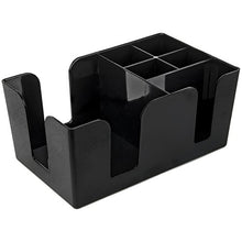 Load image into Gallery viewer, Bar Napkin & Utensil Caddy - 6 Compartment Organizer for Holding Restaurant Beverage Supplies, Cocktail Napkins & Accessories by Cocktailor