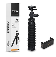 Load image into Gallery viewer, Mini Cell Phone Flexible Tripod Holder, ZTON Adjustable Mobile Phone Mount, Universal Octopus Stand for iPhone, Samsung, Camera (S-Black)