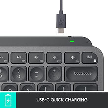 Load image into Gallery viewer, Logitech MX Keys Mini Minimalist Wireless Illuminated Keyboard, Compact, Bluetooth, Backlit, USB-C, Compatible with Apple macOS, iOS, Windows, Linux, Android, Metal Build - Graphite