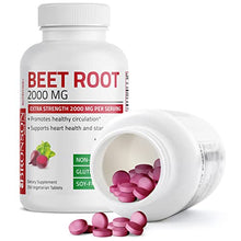 Load image into Gallery viewer, Bronson Beet Root 2000mg Extra Strength 2000mg Per Serving, Promotes Healthy Circulation Supports Heart Health & Stamina, Non-GMO, 250 Vegetarian Tablets