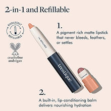 Load image into Gallery viewer, TRE'STIQUE treStiQue Matte Lip Crayon, Matte Lipstick With Built-in Lip Gloss Balm, 2-in-1 Lip Liner Set With Lip Crayon and Lip Balm, Lipstick and Lip Gloss Balm Lip Kit (Belize Bordeaux Refillable)