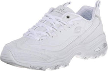 Load image into Gallery viewer, Skechers Sport Women's D'Lites Memory Foam Lace-up Sneaker,White Silver,8 W US