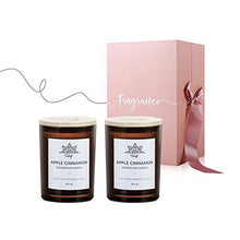 Load image into Gallery viewer, Scented Soy Aromatherapy Candle for Home Scented, 45 Hour Burn Time, Made with Soy Wax, Apple Cinnamon, 8.4 oz, 2 Count