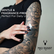 Load image into Gallery viewer, Mad Rabbit Replenish Tattoo Body Lotion - Unscented Lotion for Inked & Non- Inked Skin, Non-Greasy & Silicone-Free w/ Natural Ingredients, Lightweight & Long-Lasting Hydration for Daily Use