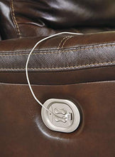 Load image into Gallery viewer, Signature Design by Ashley Catanzaro Power Recliner Adjustable Headrest Mahogany