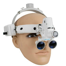Load image into Gallery viewer, Enshey Dental Binocular Loupes Glasses Head Band Magnifier with LED Light 3.5X-420 Optical