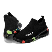 Load image into Gallery viewer, TOLLN Toddler Sneakers Boys & Girls Walking Running Daily Shoes Mulblack (12 Little Kid)&EU30