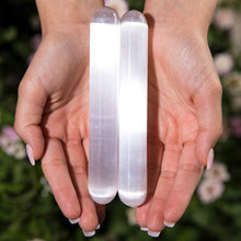 Load image into Gallery viewer, KALIFANO 2 Pack Selenite Wand with Healing & Calming Effects - High Energy Crystal Used for Cleansing and Protection (Information Card Included)