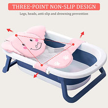 Load image into Gallery viewer, AIR&TREE Baby Bath Seat Support Net, Quick Drying, Adjustable, Comfortable, Non-Slip, Infant Bathtub Sling Shower Mesh for a Tub, with Safety Support Corner (Pink Elephant)