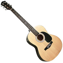 Load image into Gallery viewer, RockJam Acoustic Guitar Superkit Includes Stand, Gig Bag, Tuner, Picks, Plectrum Holder, Spare Strings & Online Lessons 6 String Pack, Right, Natural, Full (RJW-101-N-PK)