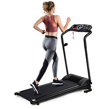 Load image into Gallery viewer, GYMAX Folding Treadmill, Electric Motorized Running Walking Machine with LCD Monitor & Cup Holder, Portable Easy Assembly Treadmill for Home Office Apartment