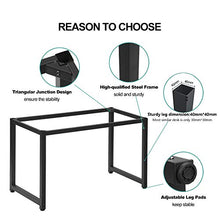 Load image into Gallery viewer, Coleshome Computer Desk 47 inch Modern Sturdy Office Desk Study Writing Desk for Home Office,Teak
