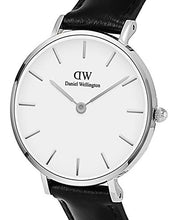 Load image into Gallery viewer, Daniel Wellington Petite Sheffield Silver Watch, 28mm, Leather, for Men and Women