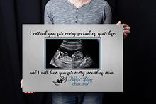 Load image into Gallery viewer, Miscarriage Memorial Canvas| Carried You Every Second| Custom Sonogram for Loss of Baby| In Loving Memory Baby Bump in Heaven| Memorial Unborn Gift| Miscarriage Sympathy Gift| N1915 (16x12 inch)