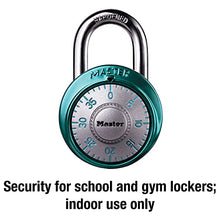 Load image into Gallery viewer, Master Lock 1561DLTBLU Locker Lock Combination Padlock, 1 Pack, Light Blue