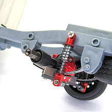 Load image into Gallery viewer, LNIMI for WPL D12 RC Truck Car Upgrades Parts Metal Rear Shock Absorber Damper with Mount Fixed Seat Accessories,Red
