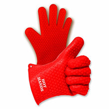 Load image into Gallery viewer, Ontel Hot Hands Heat Resistant Silicone Gloves Mitts for Grilling, BBQ, Kitchen, Cooking, Baking, Pots, Pans, Smoking and Oven