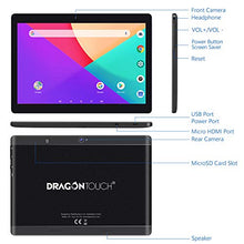 Load image into Gallery viewer, Dragon Touch K10 Tablet, 10 inch Android Tablet with 16 GB Quad Core Processor, 1280x800 IPS HD Display, Micro HDMI, GPS, FM, 5G WiFi, Black Metal Body