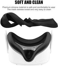 Load image into Gallery viewer, Head Strap for Oculus Quest 2, Halo Strap & Silicone Face Cover Set - Adjustable Replacement for Elite Strap - Accessories for VR - Reduce Face Pressure Comfortable Soft Touch (White)
