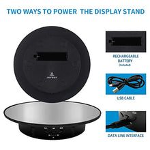 Load image into Gallery viewer, JAYEGT Motorized Rotating Display Stand, 20CM /Load 8KG, 360 Degree Electric Rotating Turntable for Photography Products, Jewelry, Cake,3D Model, Mirror Cover (Black)