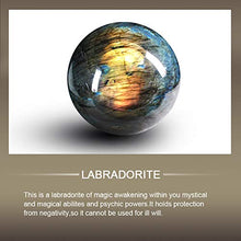 Load image into Gallery viewer, WindBell Large Rainbow and Blue Labradorite Sphere Natural Labradorite Ball Energy Stone Decoration