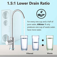 Load image into Gallery viewer, AWater 1 RO Reverse Osmosis Water Filtration System TDS Reduction 500 GPD High Flow Tankless Smart Faucet USA Tech