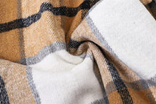 Load image into Gallery viewer, SANGTREE Girl's Plaid Flannel Jacket Shackets Button Down Long Sleeve Classic Print Shirt Coat Tops, YF2 Plaid Jacket -Khaki, 3-4T = Tag 110