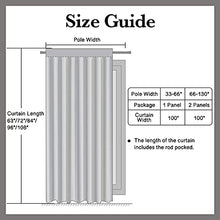 Load image into Gallery viewer, White Sliding Door Curtains 100% Blackout Extra Wide Curtain Panels Sliding Glass Door Curtains Thermal Insulated Patio Door Curtains(W100 x L84 1 Panel, White)