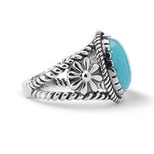Load image into Gallery viewer, American West Sterling Silver Turquoise Gemstone Ring Size 9