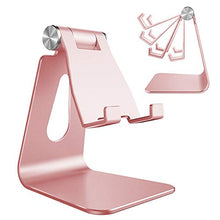 Load image into Gallery viewer, Adjustable Cell Phone Stand, CreaDream Phone Stand, Cradle, Dock, Holder, Aluminum Desktop Stand Compatible With Phone Xs Max Xr 8 7 6 6s Plus SE Charging, Accessories Desk,All Mobile Phones-Rose Gold