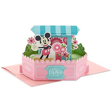 Load image into Gallery viewer, Hallmark Paper Wonder Pop Up Mothers Day Card (Mickey Mouse Flower Cart) (799MBC7092)