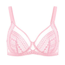 Load image into Gallery viewer, HSIA Minimizer Unlined Underwire Bra Full Coverage Unpadded Bra Plus Size Everyday Bra Soft Lace Bra 34C-44DDD Pink