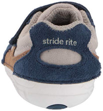 Load image into Gallery viewer, Stride Rite baby boys Soft Motion Mason Athletic Sneaker, Navy/Truffle, 4.5 Toddler US